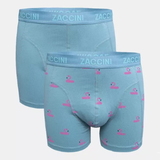 Zaccini Flamingo blauw/roze boxershort