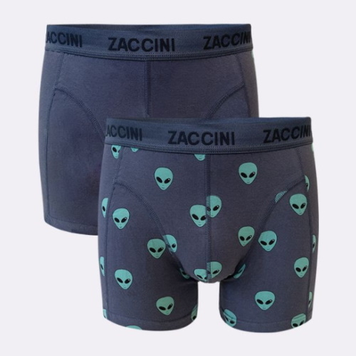 Zaccini Alien grijs/print boxershort