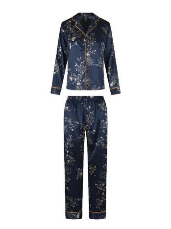 LINGADORE NIGHT SATIN Blue/Print Pyjama set