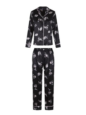 LINGADORE NIGHT SATIN Black/Print Pyjama set