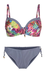 LingaDore Beach Abella marine blauw/print bikini set