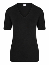 Beeren Ondergoed Basic zwart dames thermo t-shirt