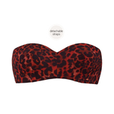 Marlies Dekkers Badmode Panthera rood/zwart voorgevormde bikinitop