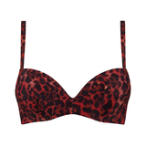Marlies Dekkers Badmode Panthera zwart/rood push up bikinitop