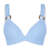 LingaDore Beach Blue Stripes blauw/wit voorgevormde bikinitop