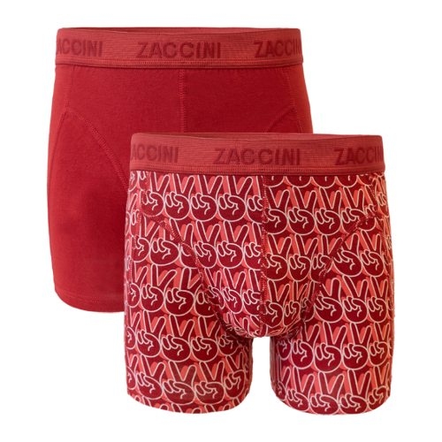 Zaccini V-sign Hand rood/print boxershort