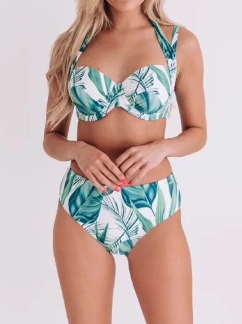 Bomain Lyon groen/wit bikini set