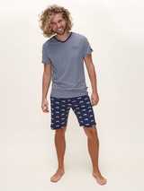 Charlie Choe Into The Wild marine blauw/print pyjamabroek