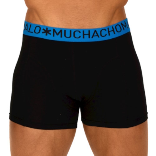 Muchachomalo Light Cotton Solid zwart/blauw boxershort