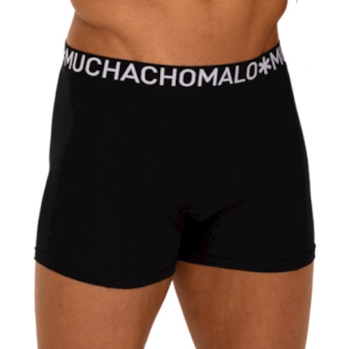 Muchachomalo Light Cotton Solid zwart/wit boxershort