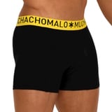Muchachomalo Light Cotton Solid zwart/geel boxershort