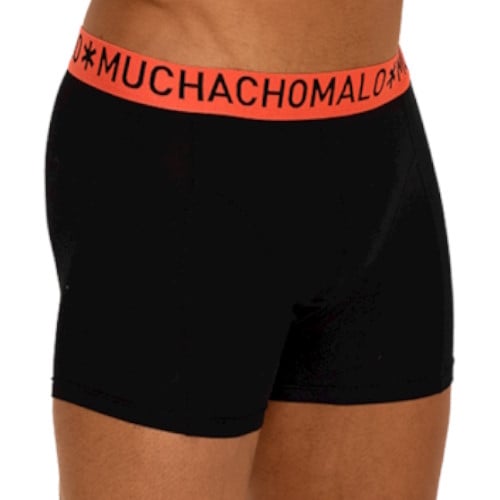 Muchachomalo Light Cotton Solid zwart/roze boxershort