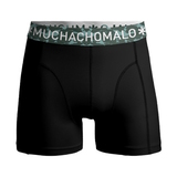 Muchachomalo Light Cotton Solid zwart/groen boxershort