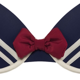 Marlies Dekkers Badmode Sailor Mary marine blauw/ivoor push up bikinitop