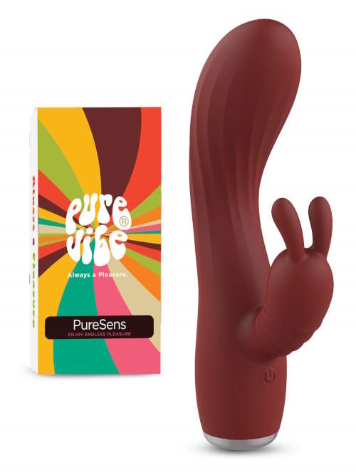 PureVibe PureSens bordeaux rabbit vibrator