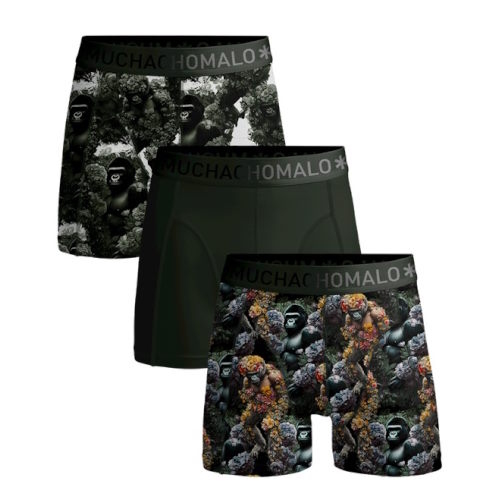 Muchachomalo Gorilla groen/print boxershort