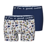 A Fish Named Fred On Air marine blauw/print boxershort