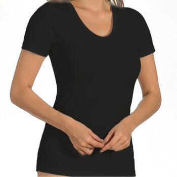 Beeren Ondergoed Short Sleeves Dames Thermo Shirt Zwart 79