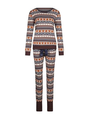 Charlie Choe Goes Lapland Pyjama set Donkerblauw Noorse print