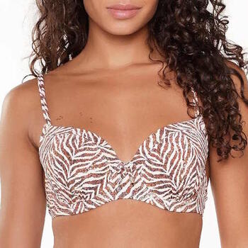 LINGADORE BEACH CRAZY WILD & FUN Zebra print Bikini Top