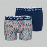 A Fish Named Fred Surf Boards marine blauw/print boxershort