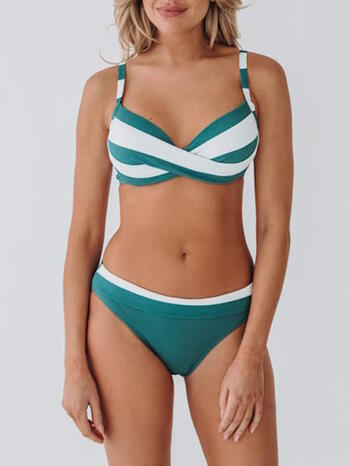 Bomain Oslo Green/Stripe Bikini